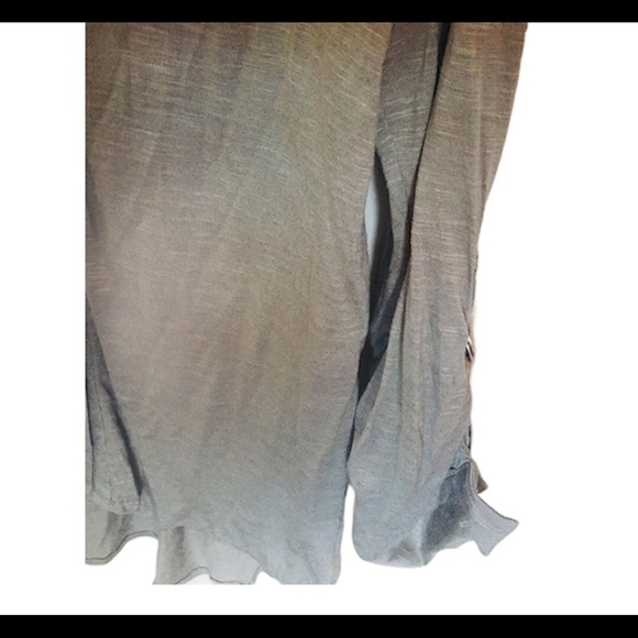 REVAMPED Utility Button Down Shirt With Long Sleeves Olive/Camo Green Size Large - Picture 7 of 9